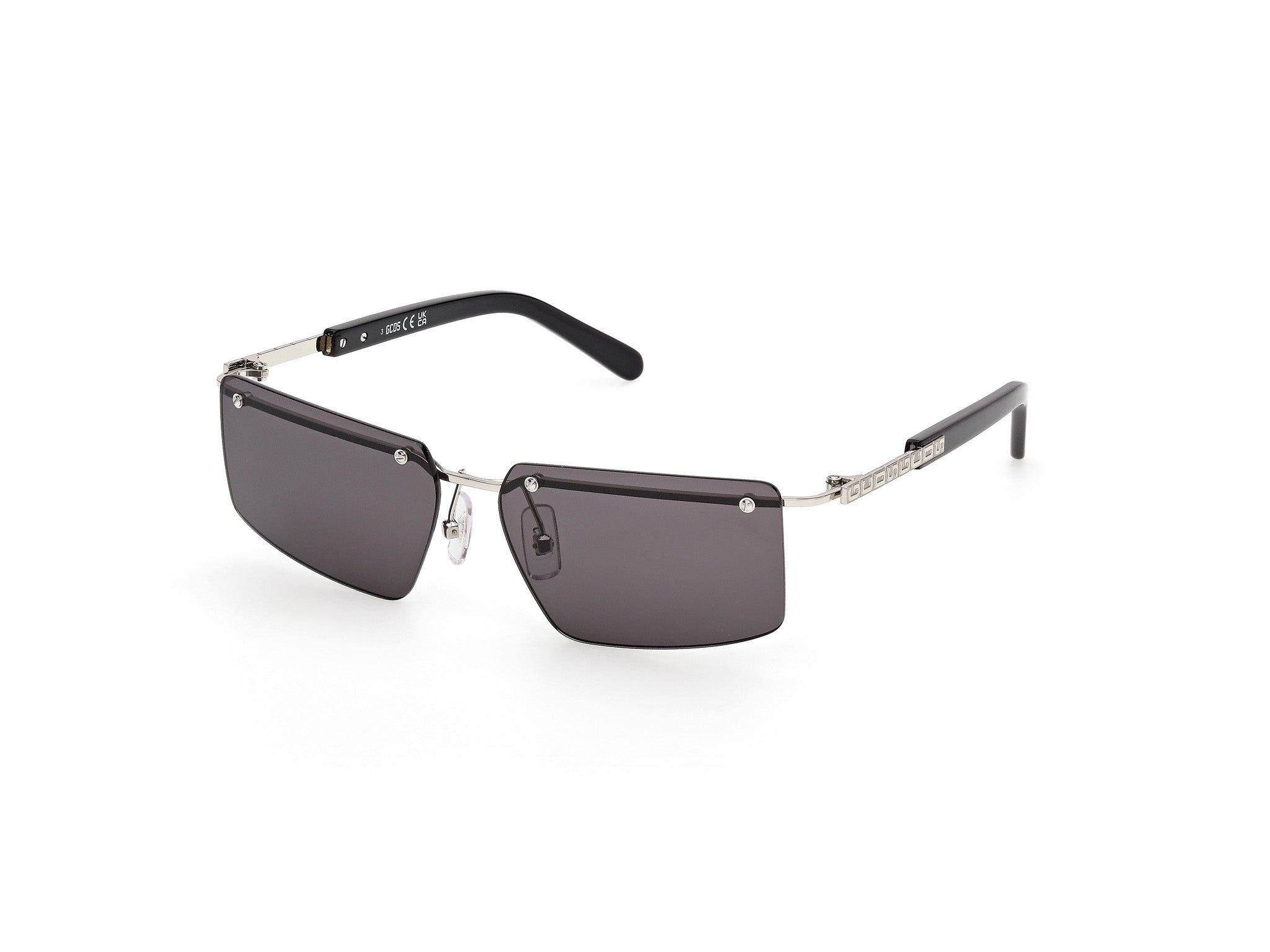 0889214569578 - Unisex GD0061 16A Gläser SONNENBRILLEN Metall Palladium Rauch Quadratisch Normal