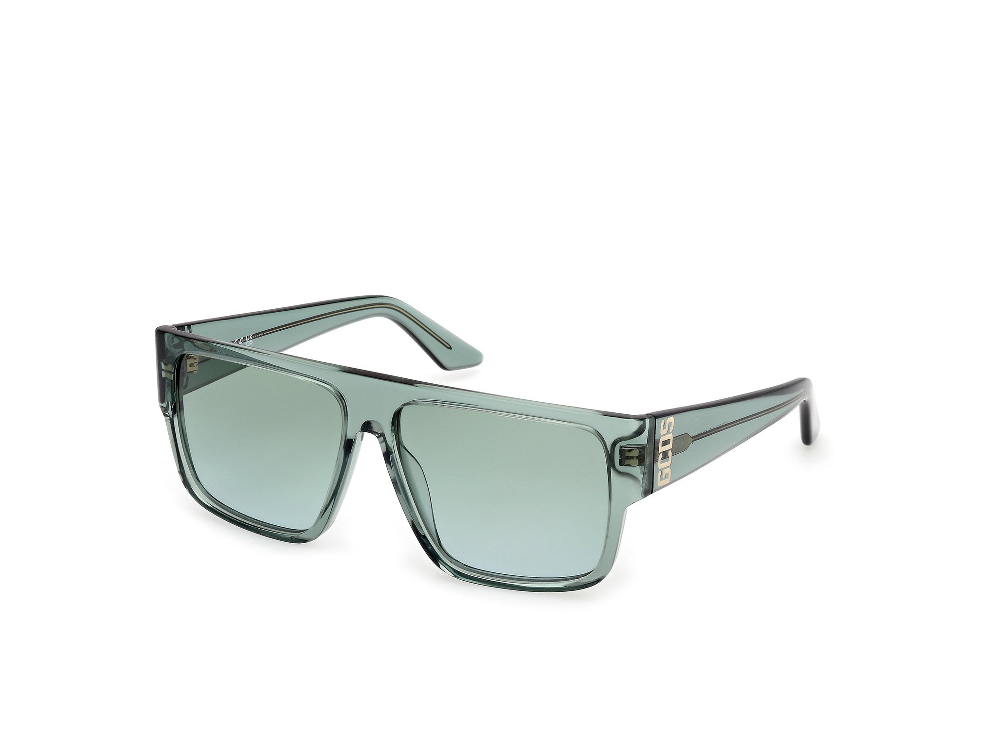 0889214569660 - Unisex GD0063 93P Gläser SONNENBRILLEN Acetat Grün Grün Geometrisch Normal