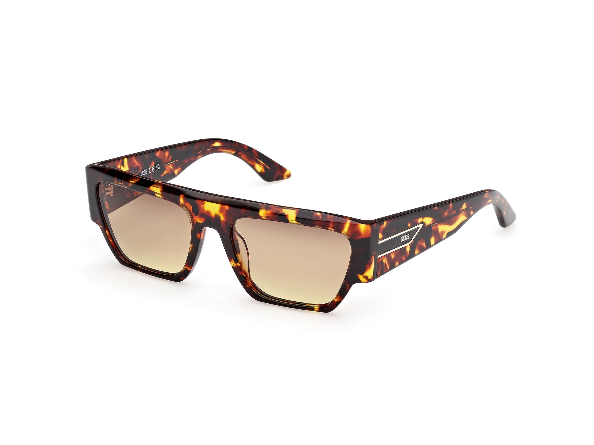 0889214569691 - Unisex GD0064 52K Gläser SONNENBRILLEN Acetat Havanna Braun Geometrisch Normal Schattiert