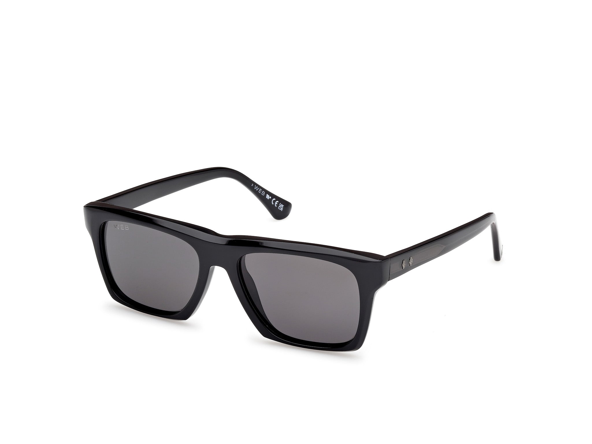 0889214576309 - Herren WE0382 05D Gläser SONNENBRILLEN Acetat Schwarz Rauch Quadratisch Polarisiert