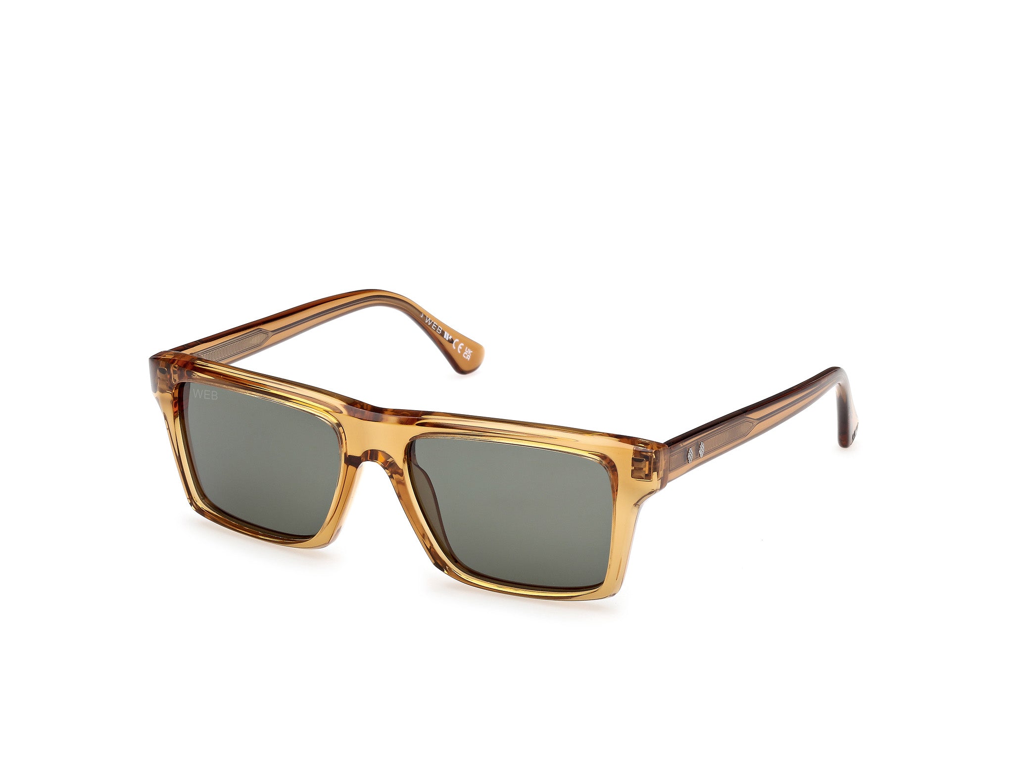 0889214576385 - Herren WE0383 39N Gläser SONNENBRILLEN Acetat Gelb Grün Quadratisch Normal