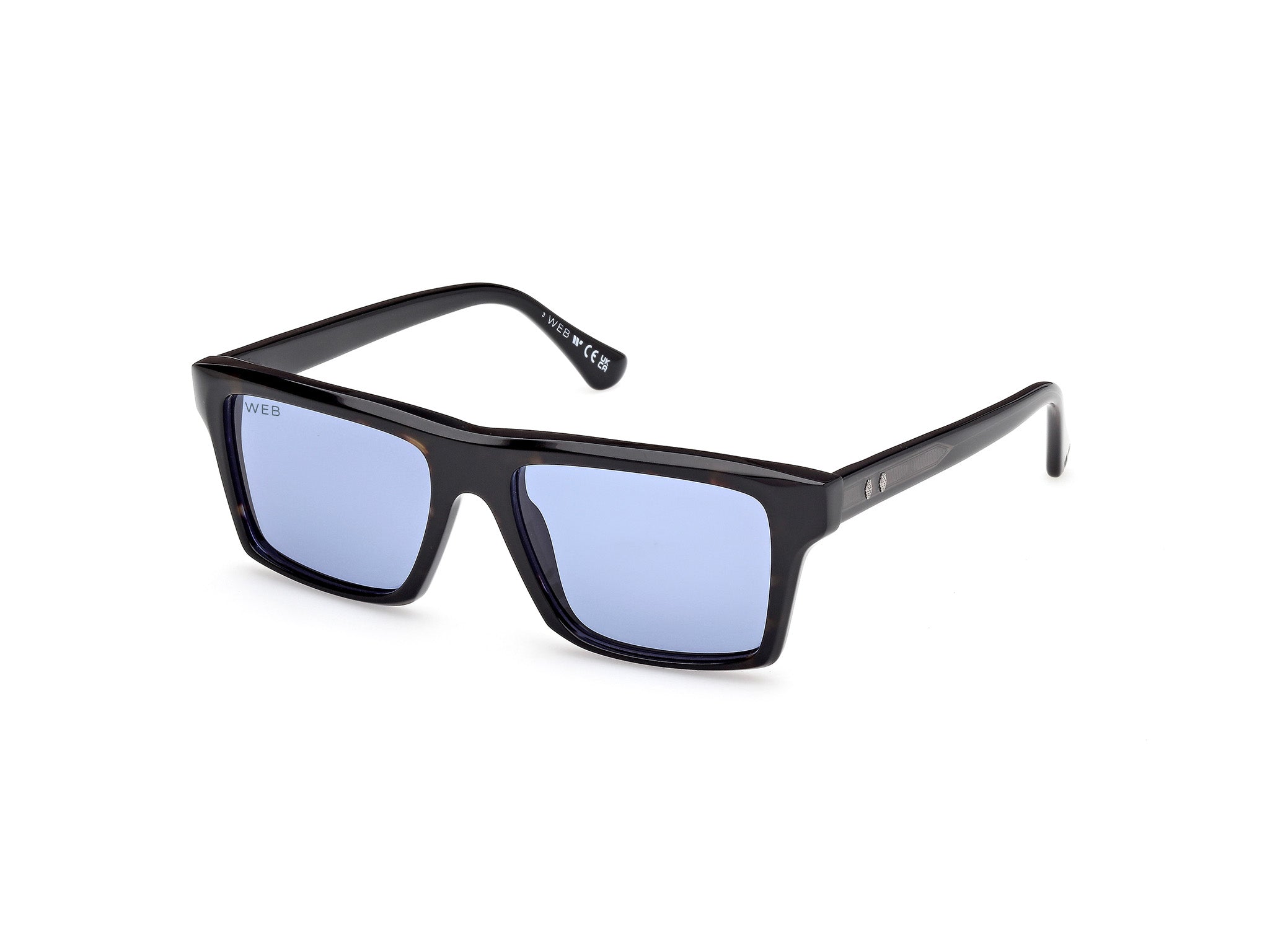 0889214576392 - Herren WE0383 56V Gläser SONNENBRILLEN Acetat Havanna Blau Quadratisch Normal