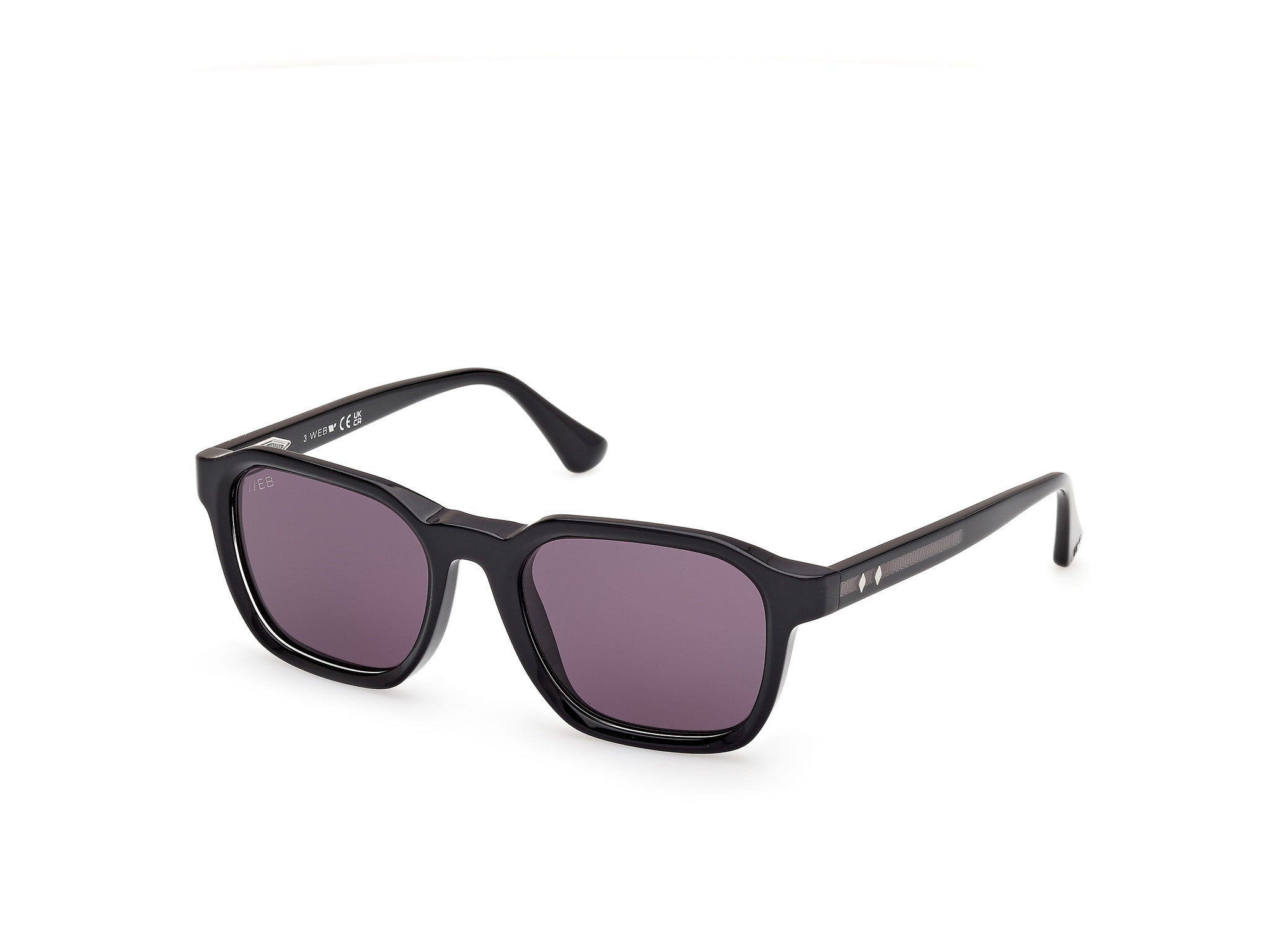 0889214576439 - Herren WE0385 05A Gläser SONNENBRILLEN Acetat Schwarz Rauch Quadratisch Normal