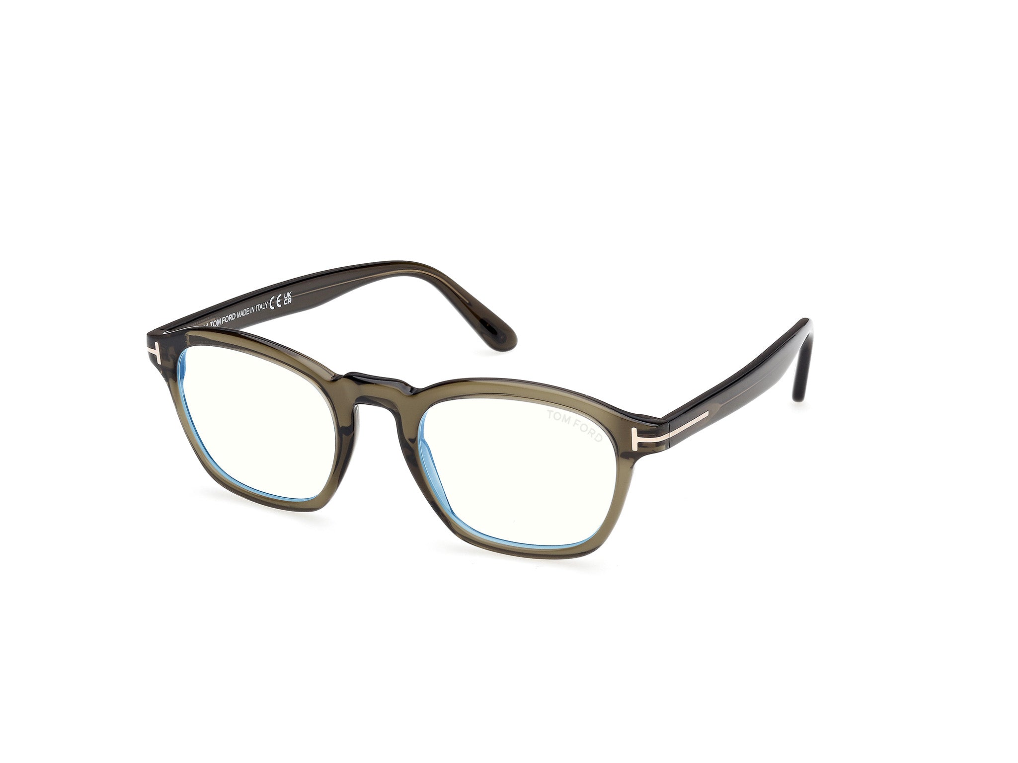 0889214578051 - TOM FORD Herren TOM FORD FT6033-B 096 Optische Fassungen Acetat Grün  Rund Normal