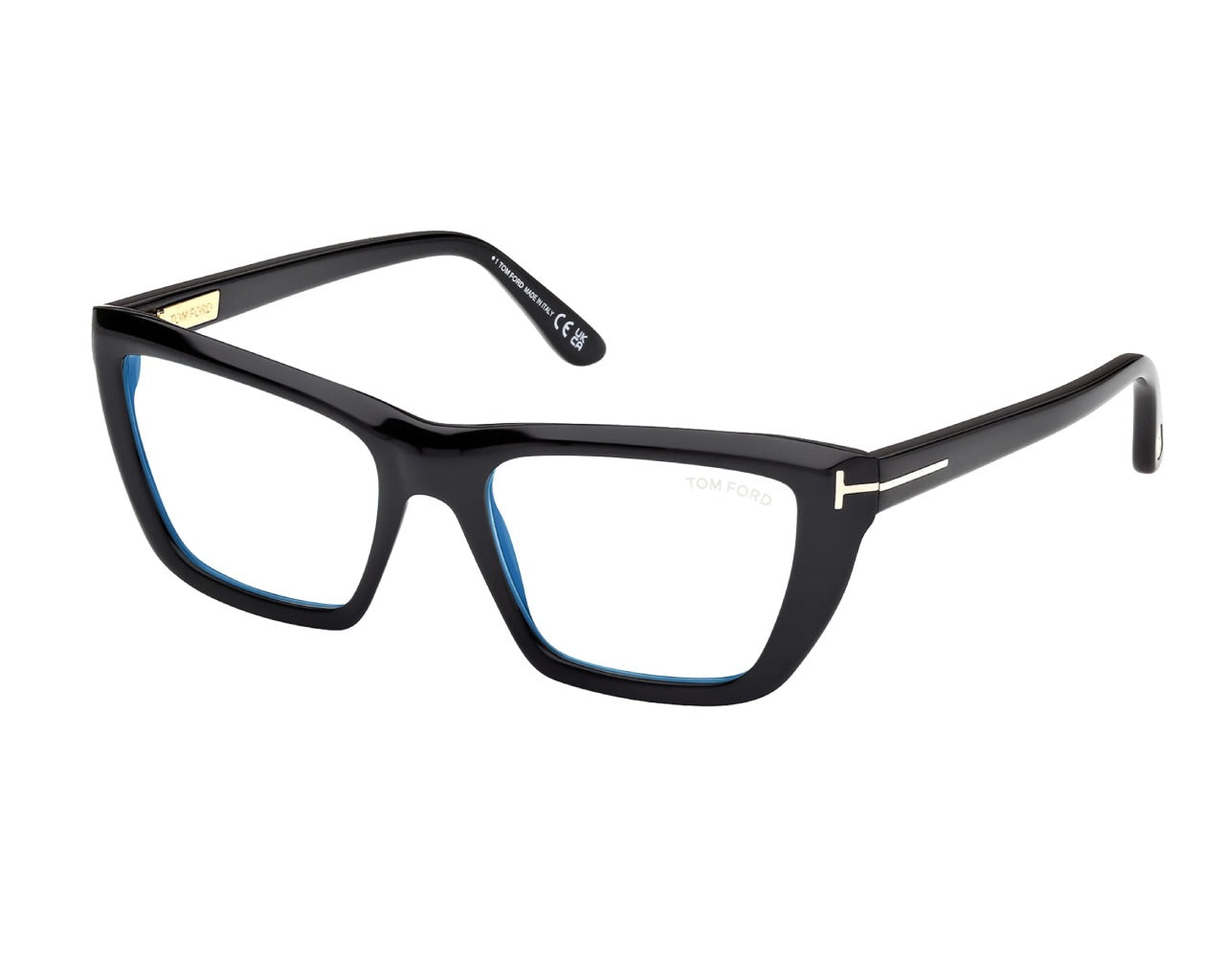 0889214578532 - TOM FORD Damen TOM FORD FT6047-B 001 Optische Fassungen Acetat Schwarz  Cat Eye Normal