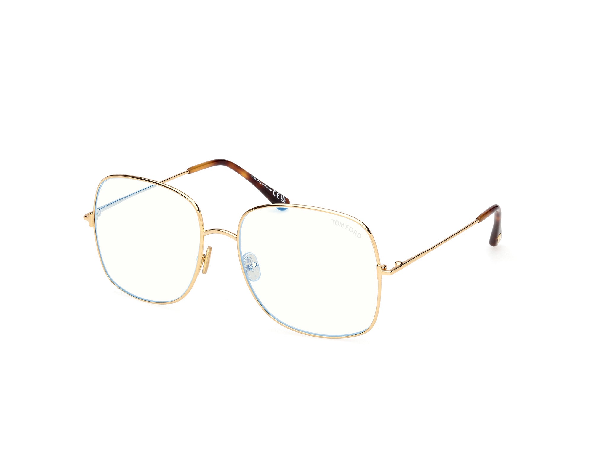 0889214578587 - TOM FORD Damen TOM FORD FT6048-B 030 Optische Fassungen Metall Gold  Quadratisch Normal