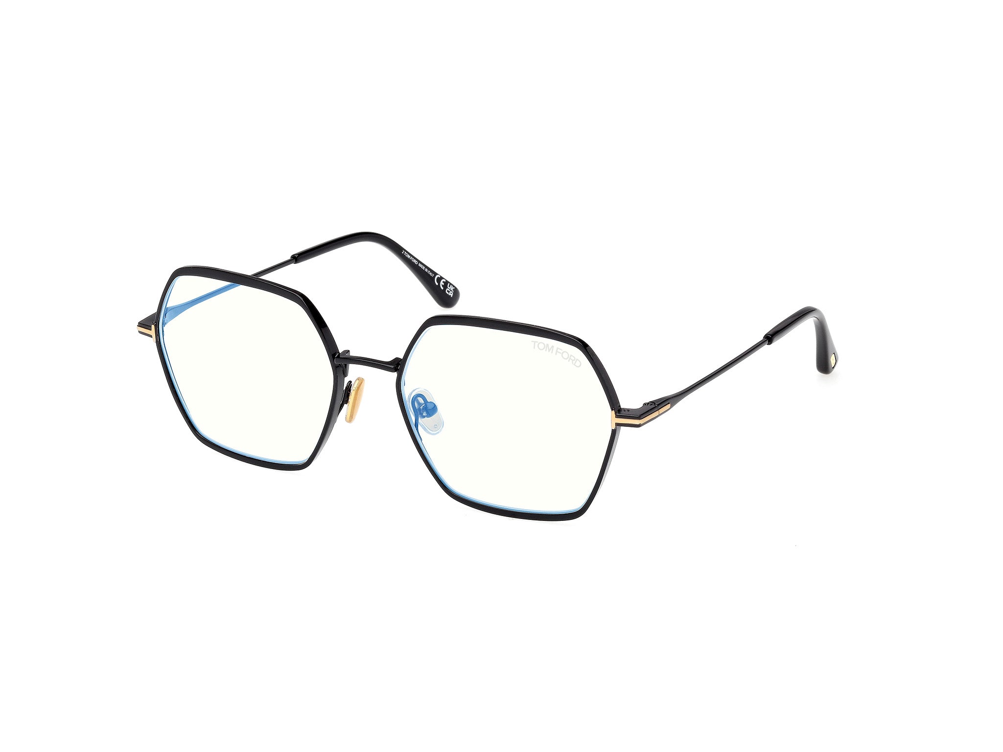 0889214578617 - TOM FORD Damen TOM FORD FT6050-B 001 Optische Fassungen Metall Schwarz  Geometrisch Normal