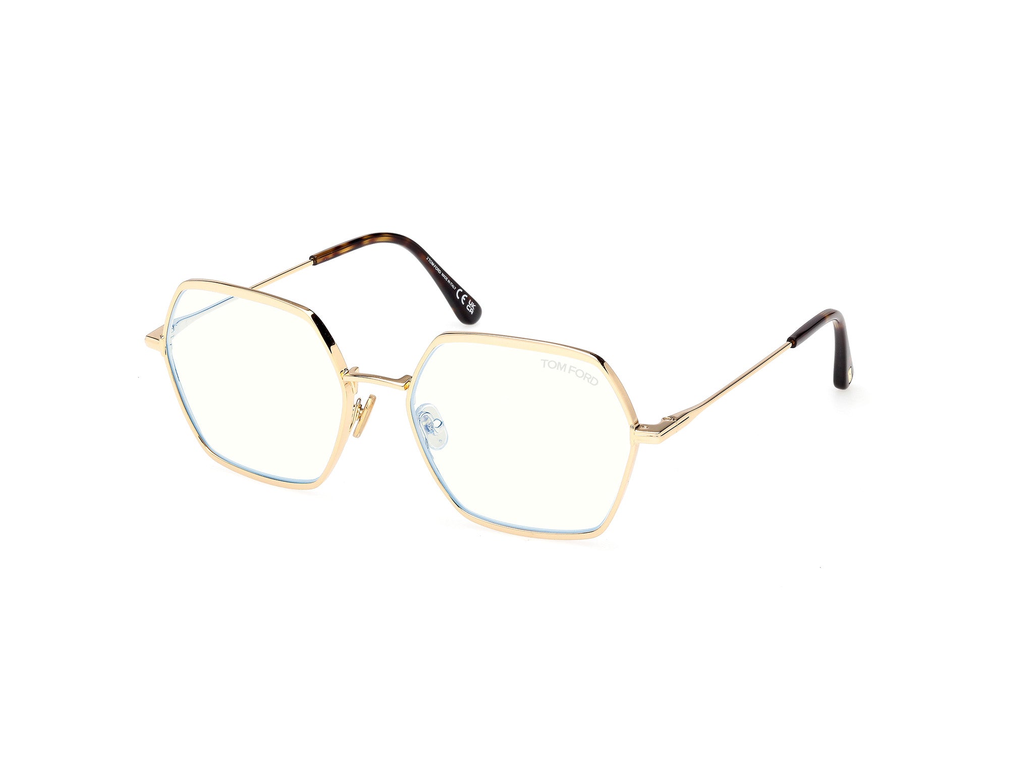 0889214578631 - TOM FORD Damen TOM FORD FT6050-B 030 Optische Fassungen Metall Gold  Geometrisch Normal