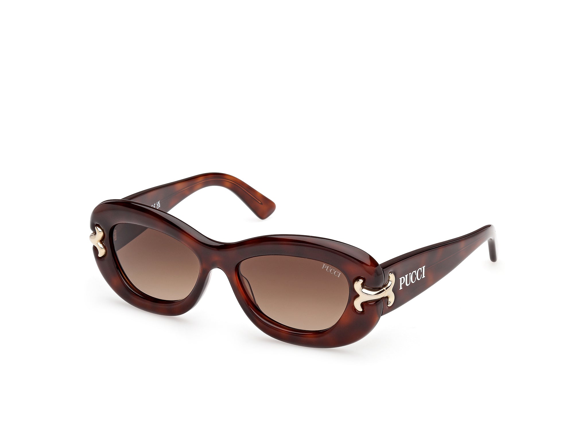 0889214582010 - Emilio Pucci Damen EP0210 53F Gläser SONNENBRILLEN Acetat Havanna Braun Rund Normal