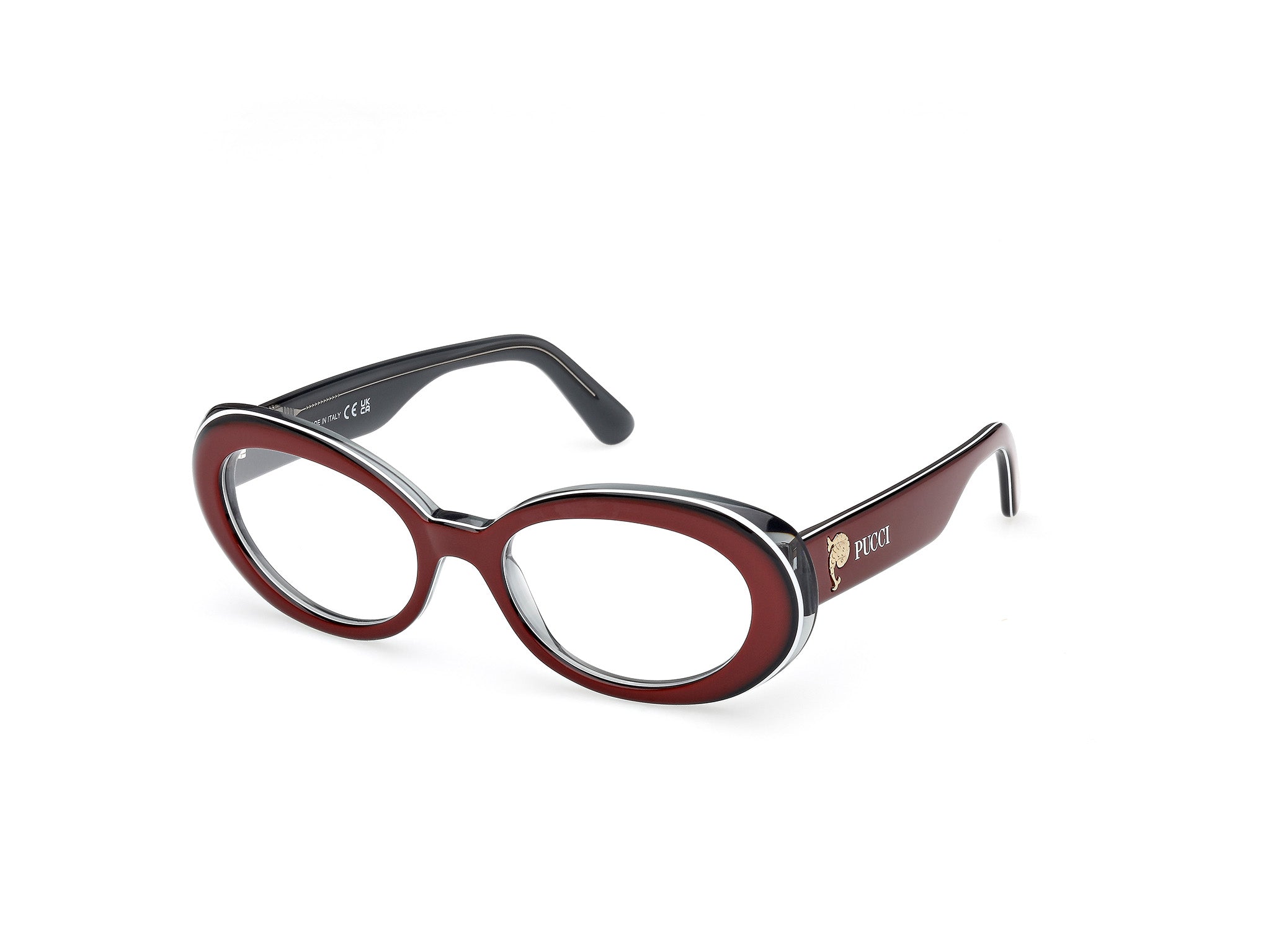 0889214585493 - Emilio Pucci Damen EP5262 071 Rahmen von BRILLEN Acetat Bordeaux  Rund Normal