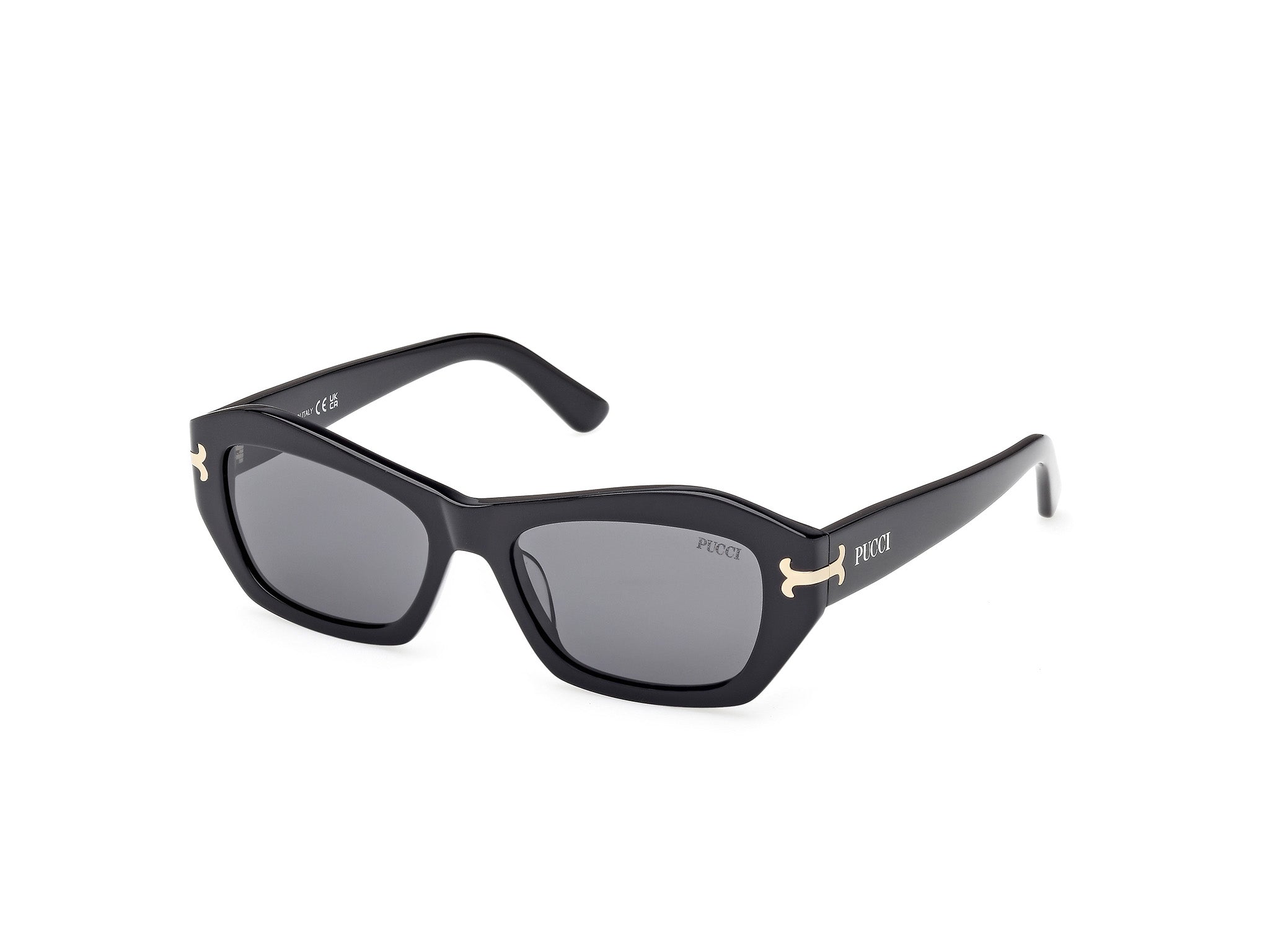 0889214587275 - Emilio Pucci Damen EP0235 01A Gläser SONNENBRILLEN Acetat Schwarz Rauch Geometrisch Normal 0889214587275 - Emilio Pucci Damen EP0235 01A Gläser SONNENBRILLEN Acetat Schwarz Rauch Geometrisch Normal