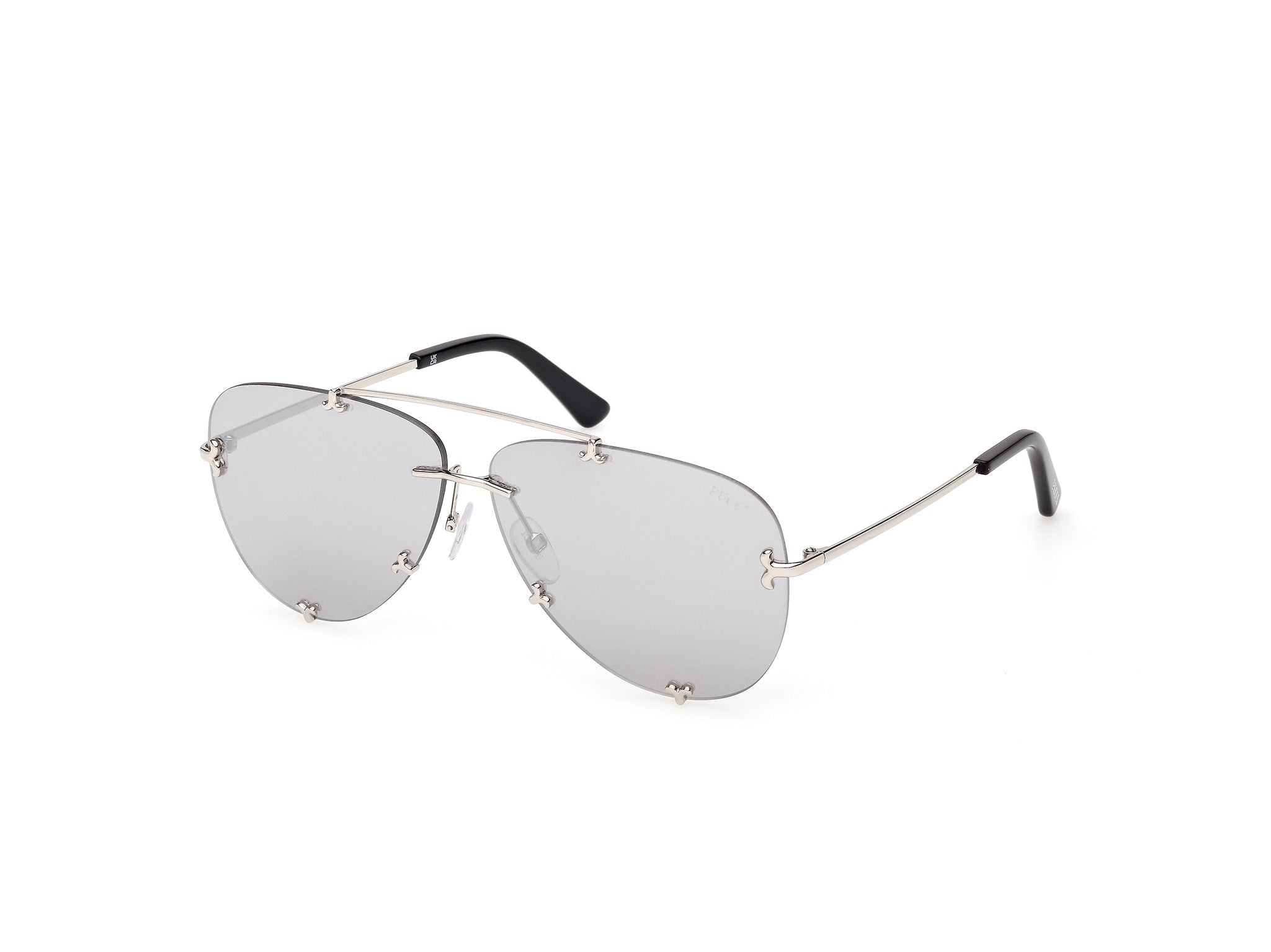 0889214587312 - Emilio Pucci Damen EP0236 16C Gläser SONNENBRILLEN Metall Palladium Rauch Pilot Normal