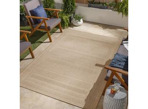 0889292335232 - SURYA Teppich Outdoor Indoor Terrasse Balkon Jute Effekt Braun und Beige 160 x 213 cm