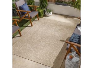 0889292336031 - Perseteppich Outdoor Indoor Terrasse Balkon Vintage Orient Jute Effekt Braun und Beige 160 x 213 cm - Surya