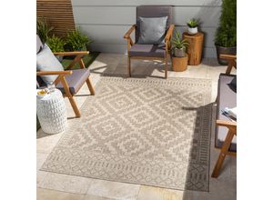 0889292336246 - Berberteppich Outdoor Indoor Terrasse Balkon Ethno Jute Effekt Braun und Beige 200 x 275 cm - Surya