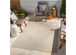 0889292336383 - Berberteppich Outdoor Indoor Terrasse Balkon Ethno Jute Effekt Braun und Beige 160 x 213 cm - Surya