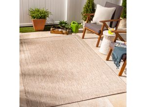 0889292380454 - Surya - Teppich Outdoor Indoor Terrasse Balkon Modernes Skandi Design Jute Effekt Braun und Beige 200 x 275 cm