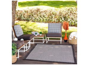 0889292530392 - Surya - Teppich Outdoor Indoor Terrasse Balkon Modernes Skandi Design Grau und Elfenbein 160 x 213 cm