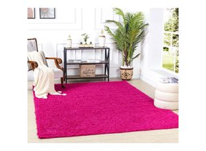 0889292545327 - Teppich Hochflor Wohnzimmer Soft Weich Shaggy Einfarbig Fuschia 120 x 170 cm - Surya