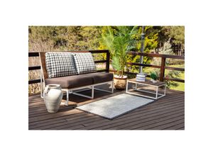 0889292546584 - Surya - Teppich Outdoor Indoor Terrasse Balkon Modernes Skandi Design Elfenbein und Grau 80 x 150 cm