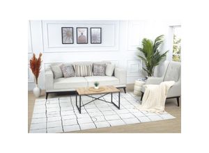 0889292584906 - Teppich SURYA Modern Teppiche Gr B L 160 cm x 213 cm 14 mm 1 St weiß Esszimmerteppiche Skandi Design Modern Boho Kurzflor Wohnzimmerteppich Schlafzimmer