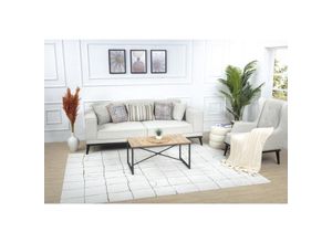 0889292590419 - Teppich SURYA Modern Teppiche Gr B L 160 cm x 213 cm 14 mm 1 St weiß Esszimmerteppiche Skandi Design Modern Boho Kurzflor Wohnzimmerteppich Schlafzimmer