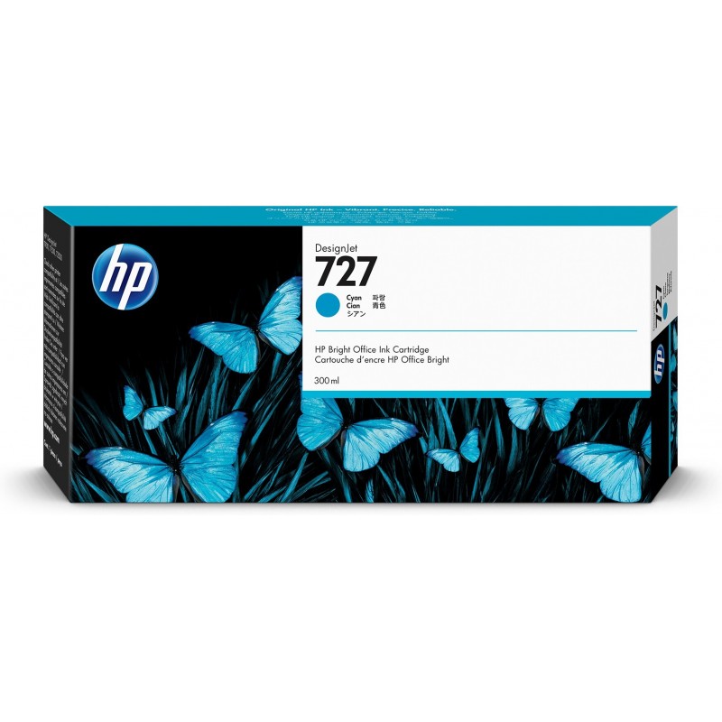 0889296103301 - Hewlett Packard - hp F9J76A Original Tintenpatrone 727 Cyan 300ml (F9J76A)