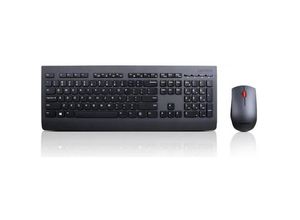 0889561017166 - Professional Combo Funk Tastatur Maus-Set Multimediatasten Spritzwassergeschützt Englisch QWERTY Schwarz