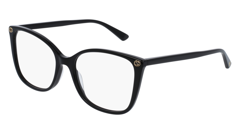 0889652048352 - Damen GG0026O 001 Rahmen von BRILLEN Acetat Schwarz Transparent Cat Eye