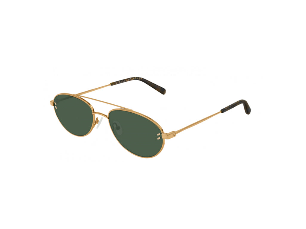 0889652207452 - Stella McCartney Unisex SC0180S 001 Gläser SONNENBRILLEN Steckdose Metall Gold Grün Pilot Normal