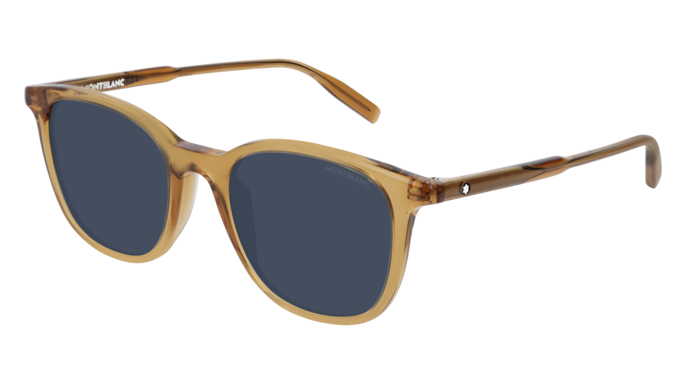 0889652209463 - Herren MB0006S 004 Gläser SONNENBRILLEN Acetat Gelb Blau Quadratisch