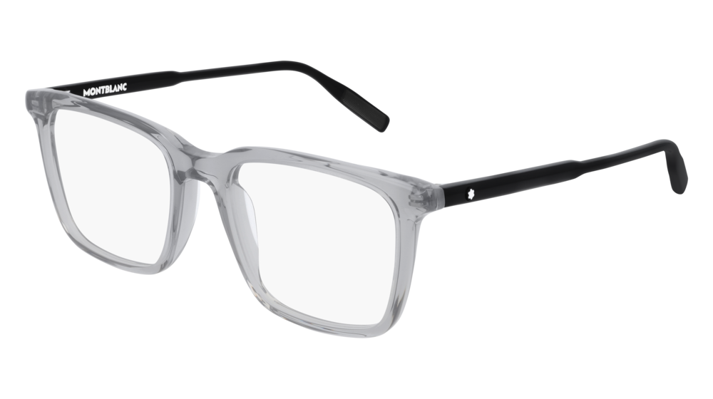 0889652250588 - Herren MB0011O 009 Rahmen von BRILLEN Acetat Grau Transparent Quadratisch