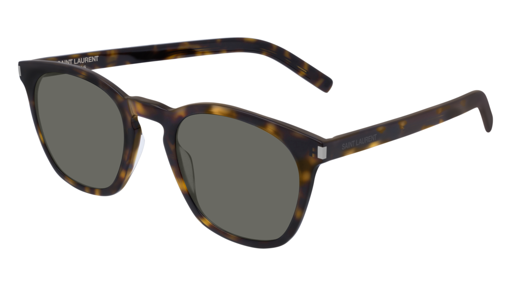 0889652263472 - Unisex SL 28 SLIM 003 Gläser SONNENBRILLEN Acetat Havanna Grau Quadratisch Normal