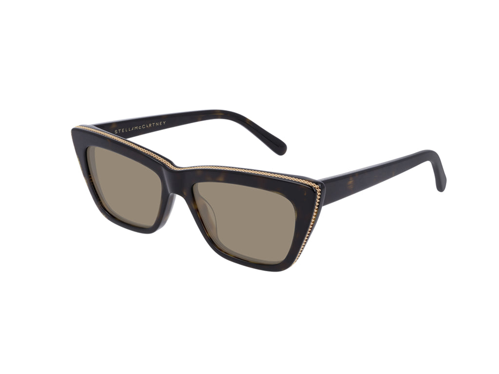 0889652271002 - Stella McCartney Damen SC0188S 006 Gläser SONNENBRILLEN Steckdose Acetat Havanna Grün Quadratisch Normal