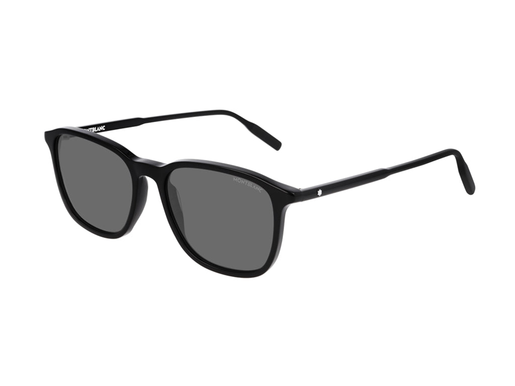 0889652279404 - Herren MB0082S 001 Gläser SONNENBRILLEN Acetat Schwarz Grau Quadratisch Normal