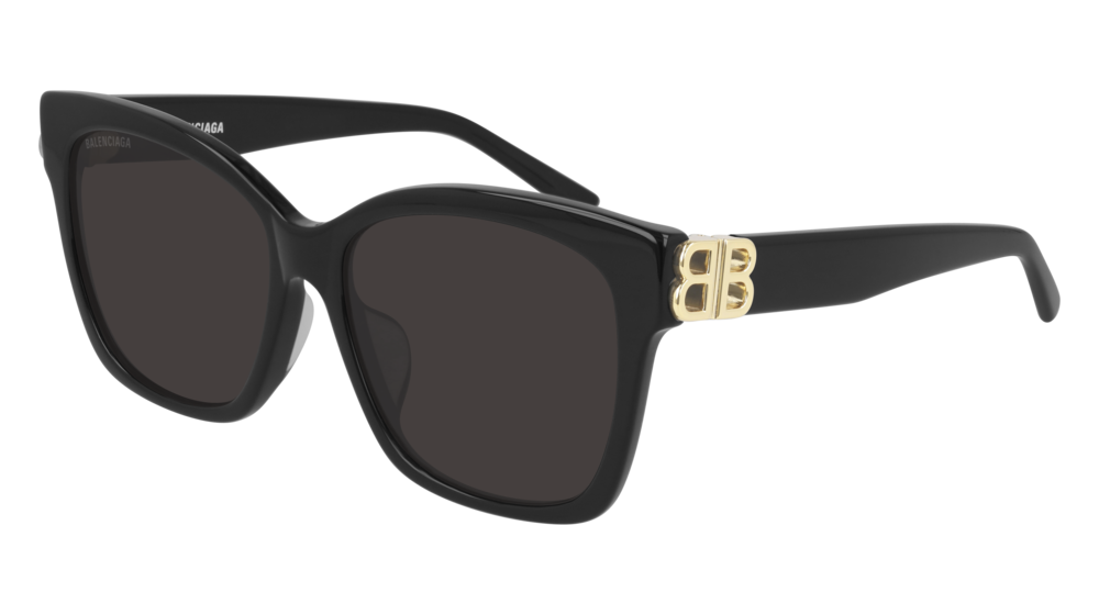 0889652300276 - Damen BB0102SA 001 Gläser SONNENBRILLEN Acetat Schwarz Grau Cat Eye Normal