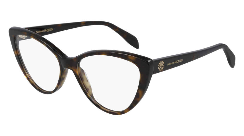 0889652309194 - Alexander McQueen Frau AM0287O 002 Rahmen von BRILLEN Acetat Havanna  Katzenauge