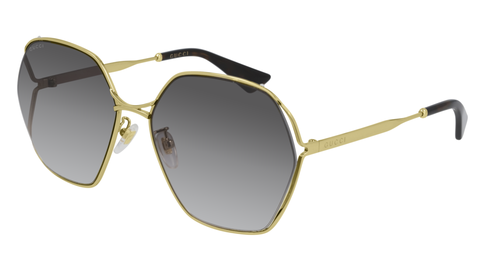 0889652309316 - Sonnenbrille - GG0818SA-001 63 Sunglass WOMAN METAL - in gold - Sonnenbrille für Damen