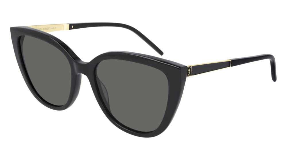 0889652312392 - Damen SL M70 002 Gläser SONNENBRILLEN Acetat Schwarz Grau Oversize Normal