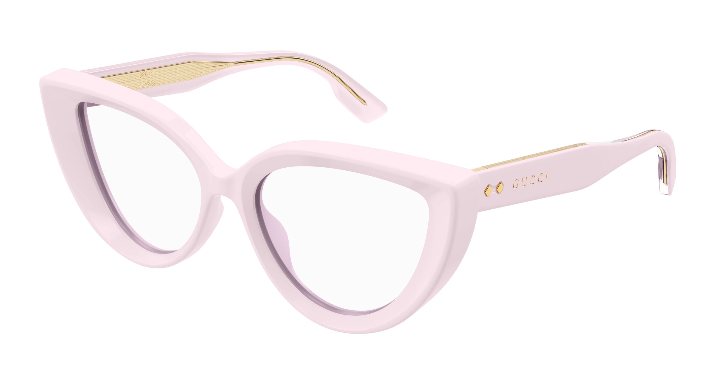 0889652467177 - Frau GG1530o 003 Rahmen von BRILLEN Acetat Rose Transparent Katzenauge