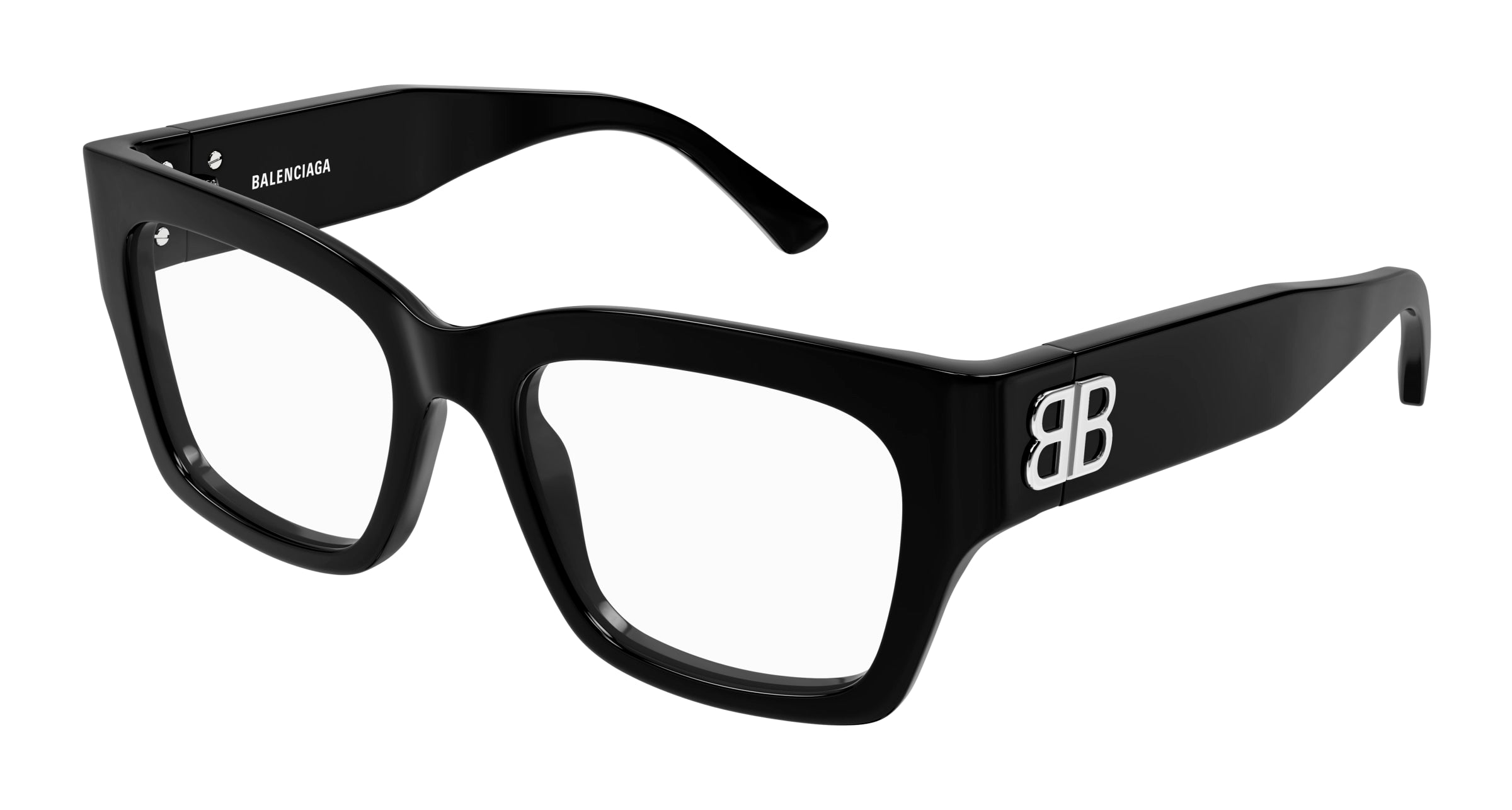 0889652471723 - Damen BB0325O 001 Rahmen von BRILLEN Acetat Schwarz Transparent Quadratisch