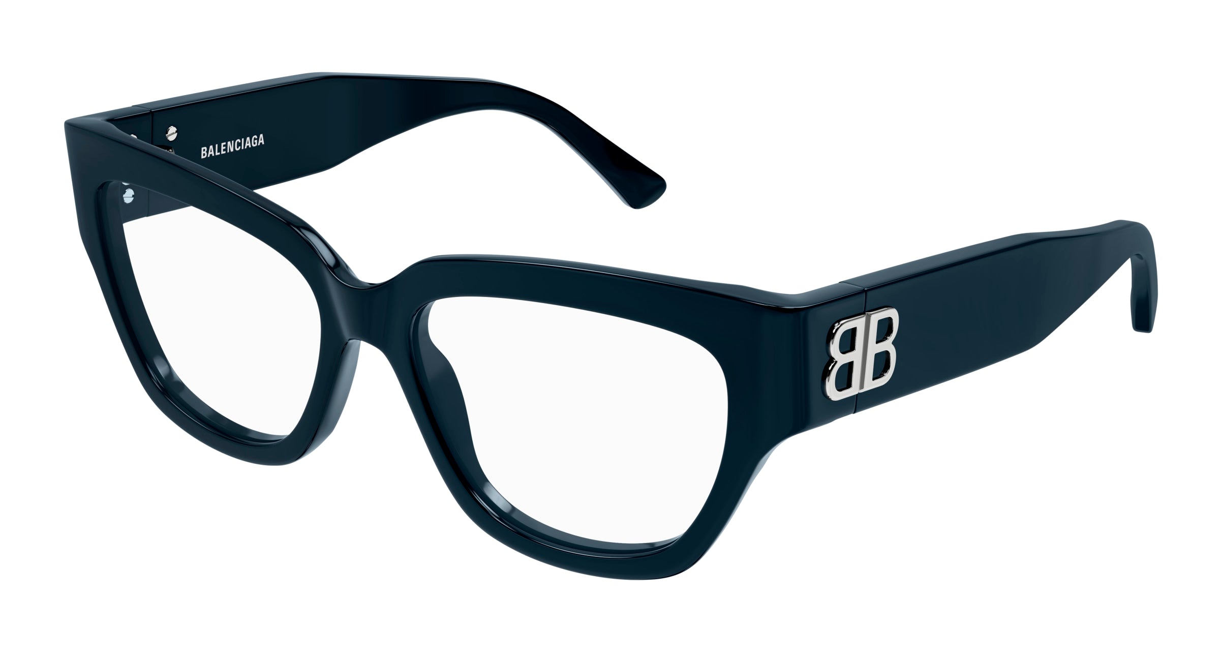 0889652471815 - Frau BB0326O 005 Rahmen von BRILLEN Acetat Blau Transparent Hocken