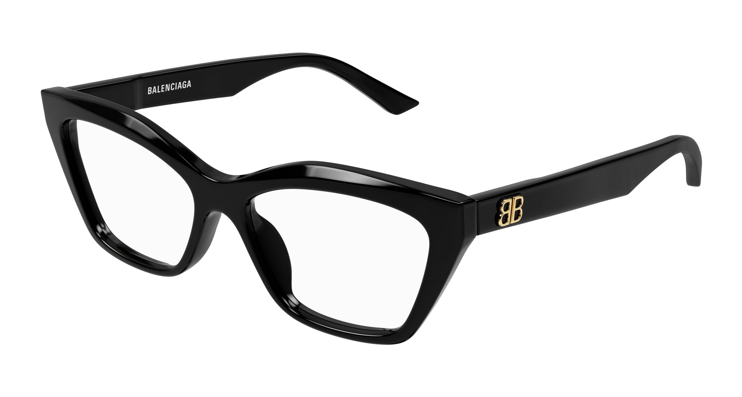 0889652474236 - Frau BB0342O 001 Rahmen von BRILLEN Acetat Schwarz Transparent Katzenauge