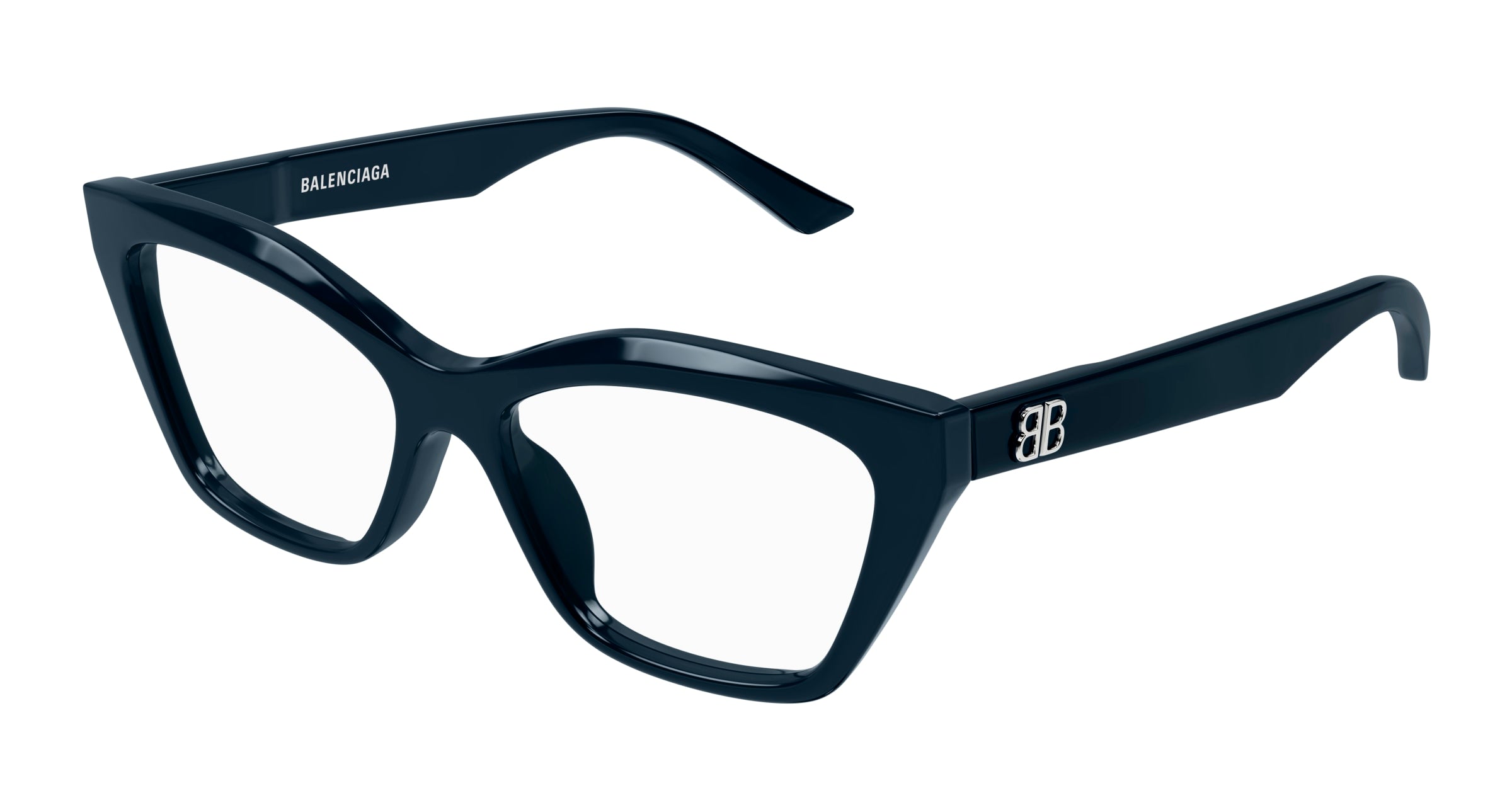 0889652474267 - Frau BB0342O 004 Rahmen von BRILLEN Acetat Blau Transparent Katzenauge