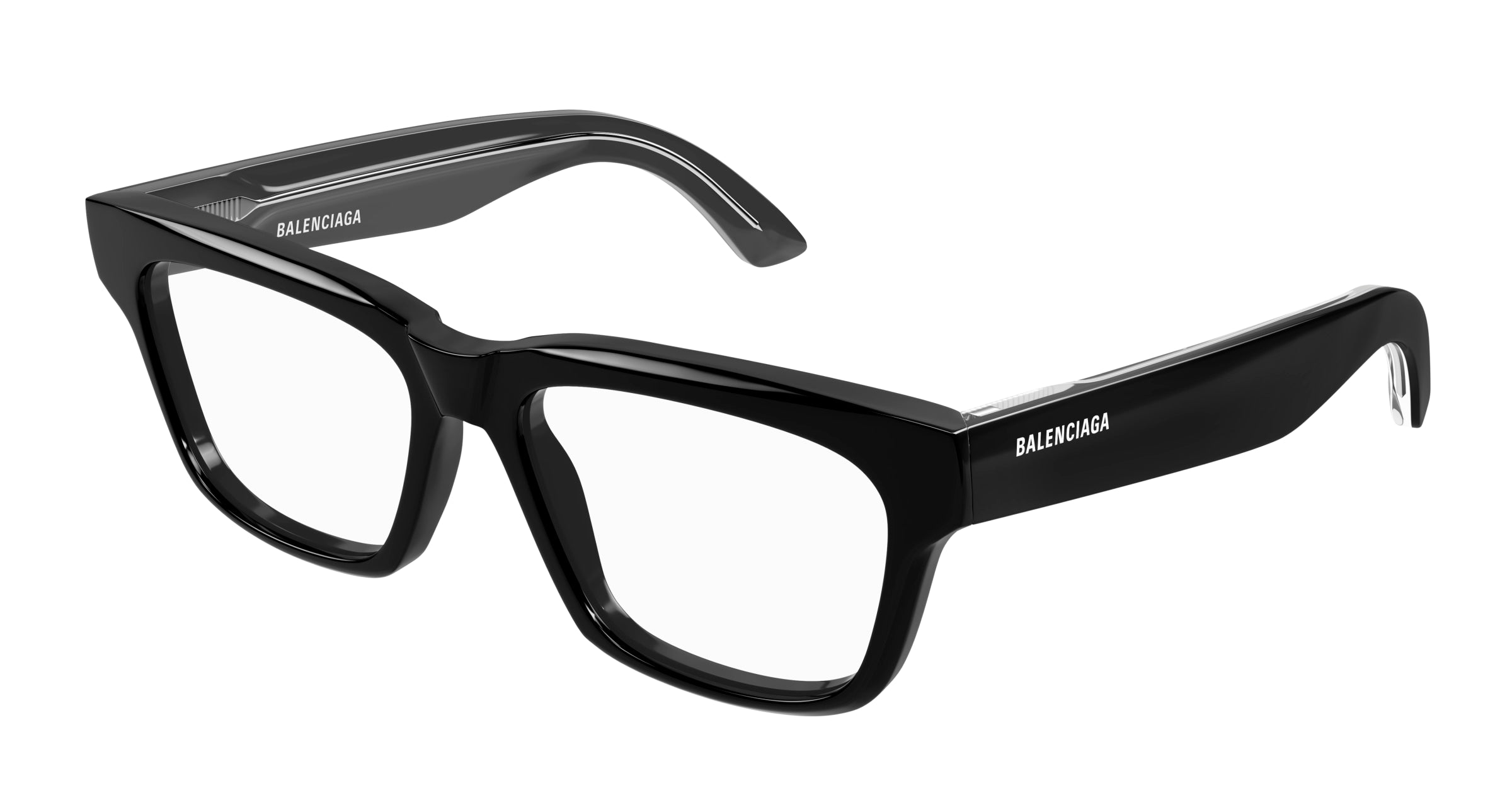 0889652474274 - Unisex BB0343O 001 Rahmen von BRILLEN Acetat Schwarz Transparent Hocken