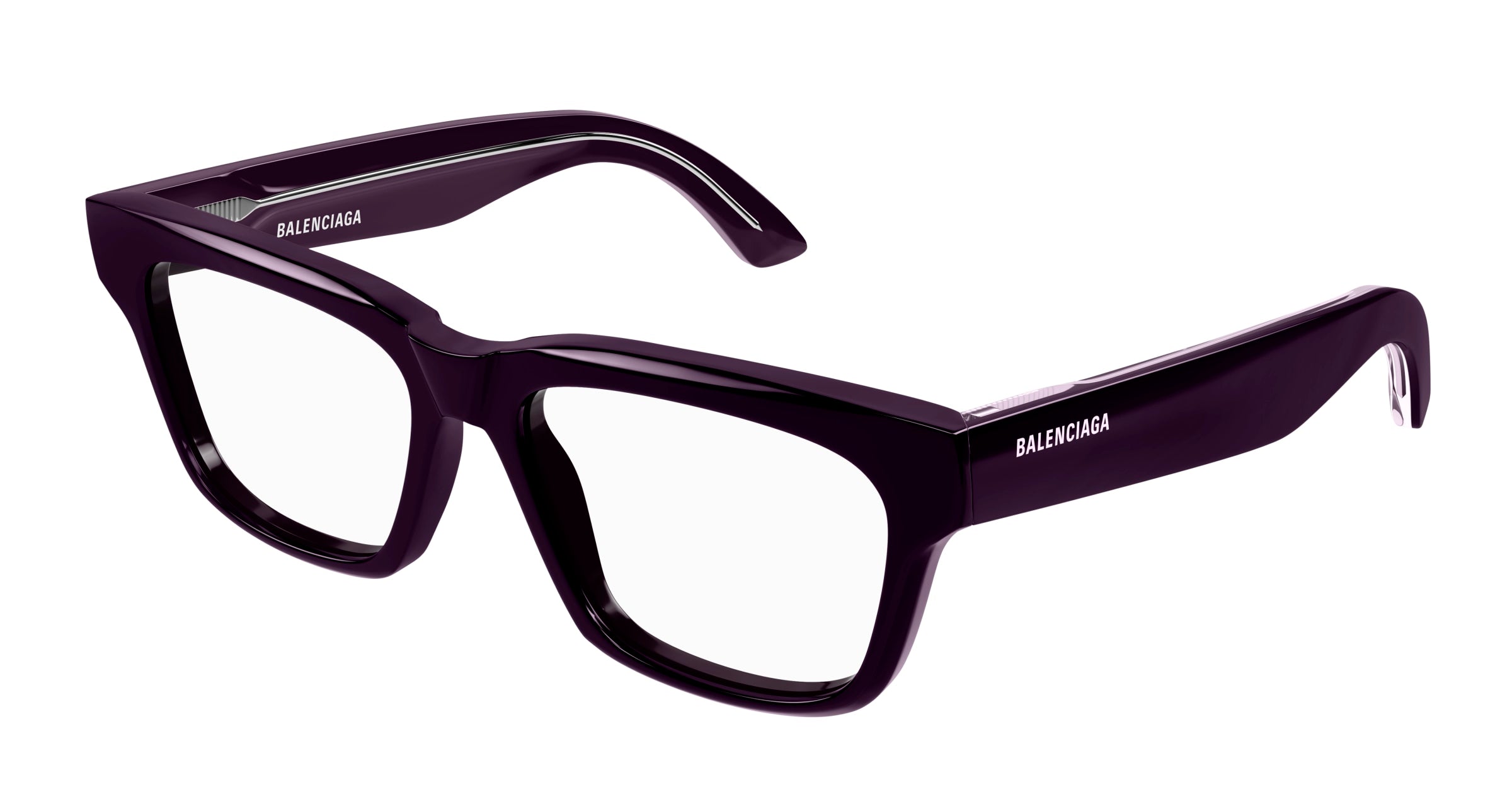 0889652474304 - Unisex BB0343O 004 Rahmen von BRILLEN Acetat Viola Transparent Hocken