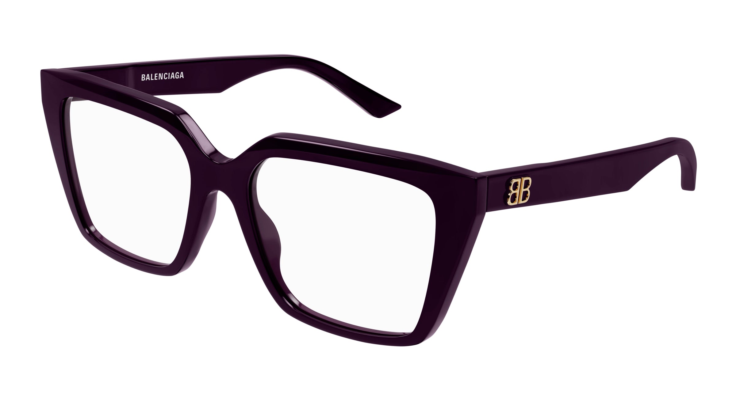 0889652475387 - Damen BB0130O 009 Rahmen von BRILLEN Acetat Violett Transparent Quadratisch