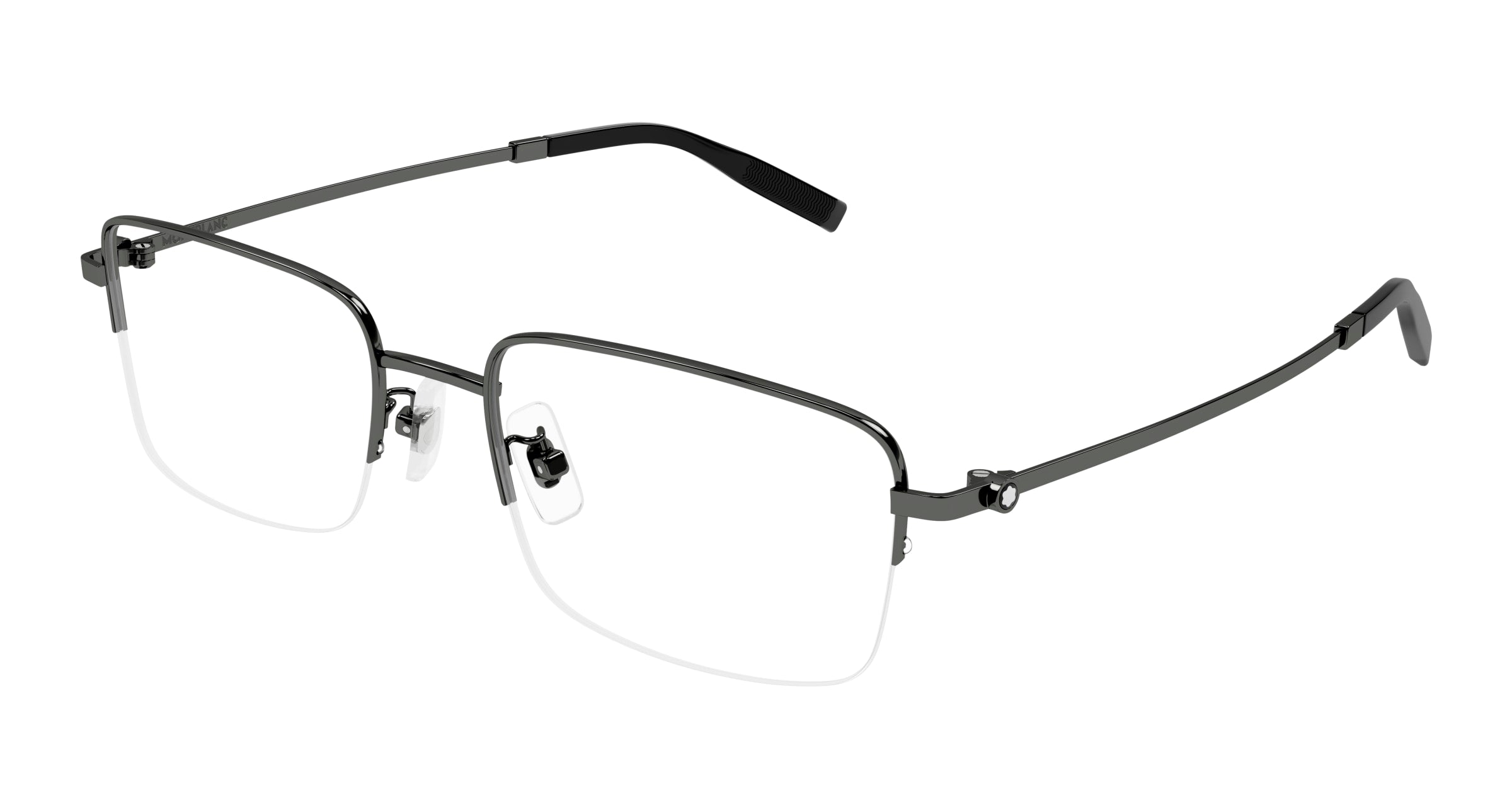 0889652475707 - Herren MB0313OA 003 Rahmen von BRILLEN Titan Ruthenium Transparent Quadratisch