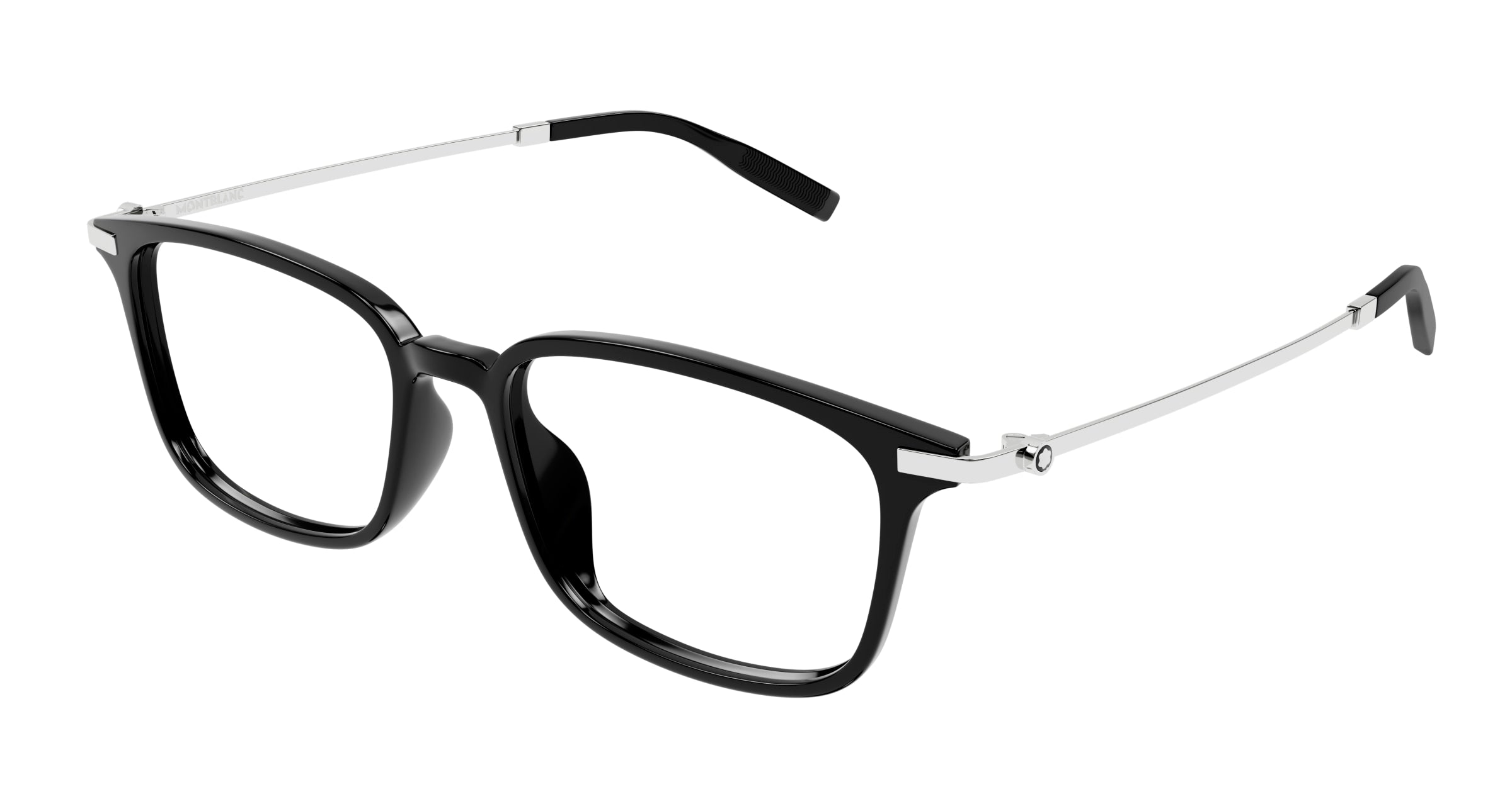 0889652475745 - Herren MB0315OA 001 Rahmen von BRILLEN Acetat Schwarz Transparent Quadratisch