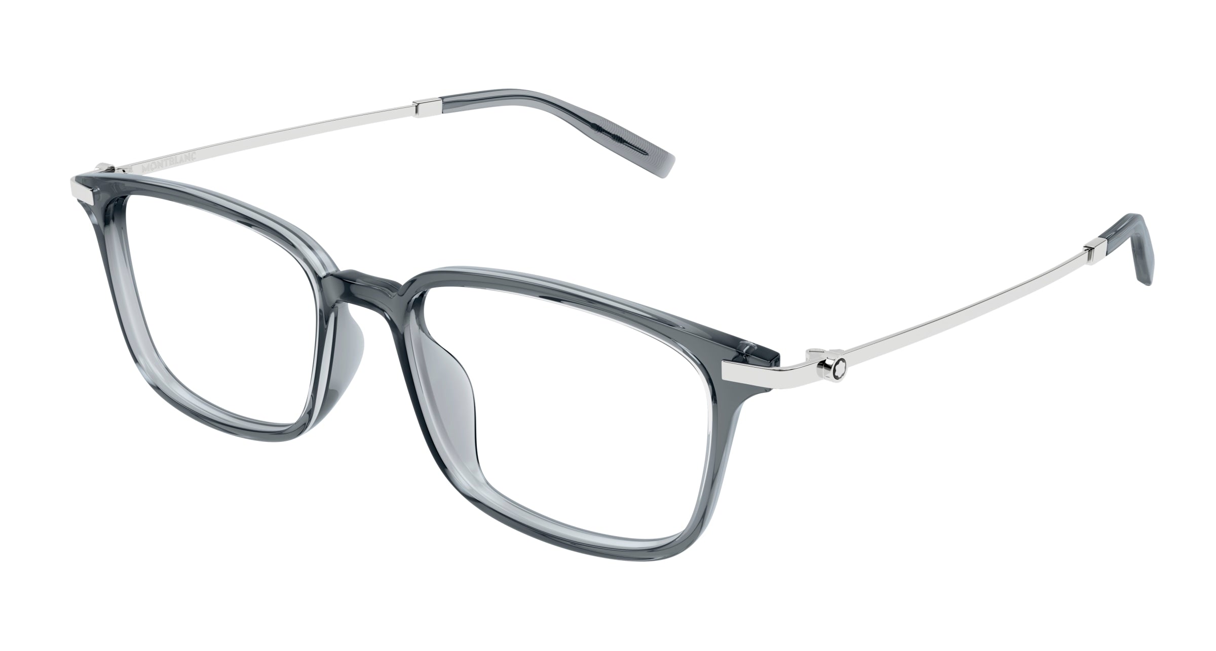 0889652475752 - Herren MB0315OA 002 Rahmen von BRILLEN Acetat Grau Transparent Quadratisch